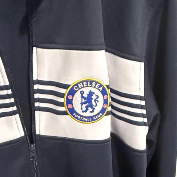 Chelsea FC Navy and White Track Jacket - Picture 3 of 6